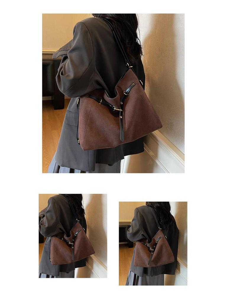 Women's 2025 Autumn/Winter Fashion: Casual Large-Capacity Textured Tote & Crossbody Backpack