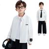 Romon Children's Long Sleeve White Shirt Boys Casual Versatile School Style Spring Autumn 2025 New White 130