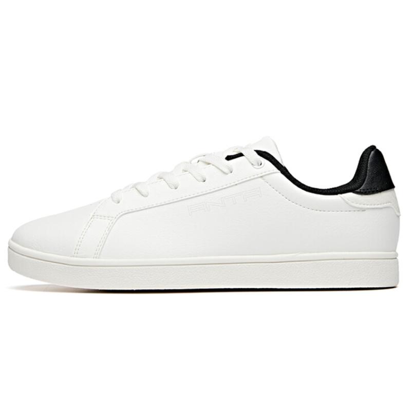 Anta Life Collection Low-Top Skateboard Shoes Men's White Black Sneakers 112018064-1