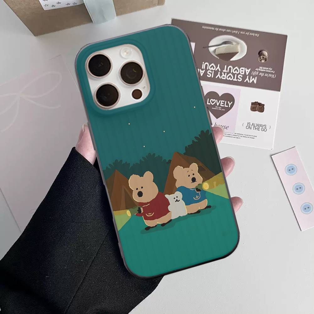 Cute Bear Quokkas Magsafe For IPhone 16 15 11 12 13 14 17 Pro Max PLUS Pro Soft Corrugated Silicone Back Phone Case