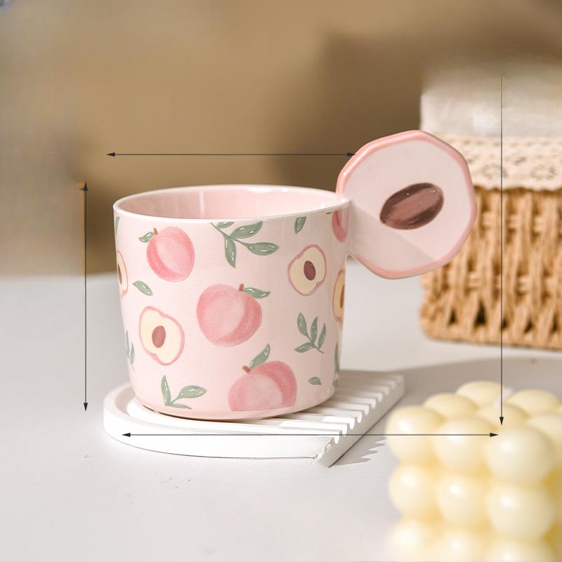 Fruit Ceramic Cup Creative Mug Design Niche Coffee Cup Lacquer Cute Juice Cup High Value Household Use