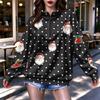 Women's Lightweight Half-Zip Sweatshirt with Print Casual Pullover for Everyday Wear