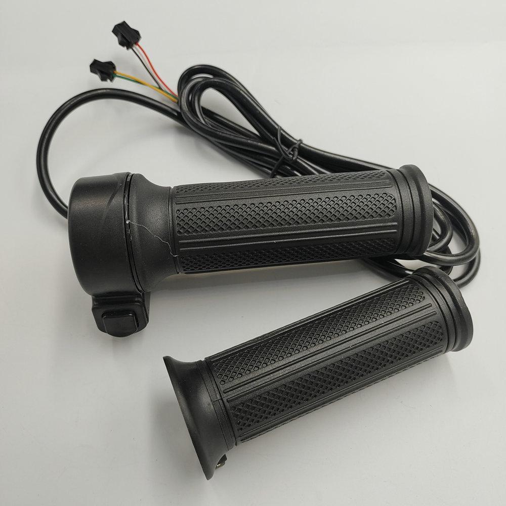 ELECTRIC BIKE RIGHT HAND THROTTLE with ON OFF BUTTON +LEFT HAND GRIP SCOOTER ACCELERATOR