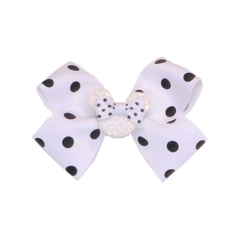 Søte skinnende glittersløyfer Hårklemmer for baby Søte jenter Boutique hestehaleholder Barn Babyhårtilbehør til hårgave