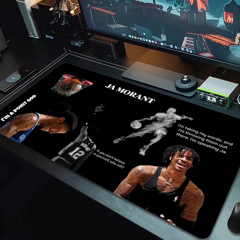 Ja Morant Poster Color Mouse Pad Large Gaming Table Cushion Non-slip Laptop Tablet Big Mousepad XXL Mat Mini PC Playmat With Lock edge