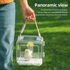 Bird Carrier Travel Parrot Cage Transparent Ventilated Bird Cage with Safety Locks Portable Bird