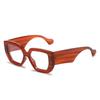 New European and American trend square frame wide temple fashion retro modern street shot women's sunglasses ins large frame mirror