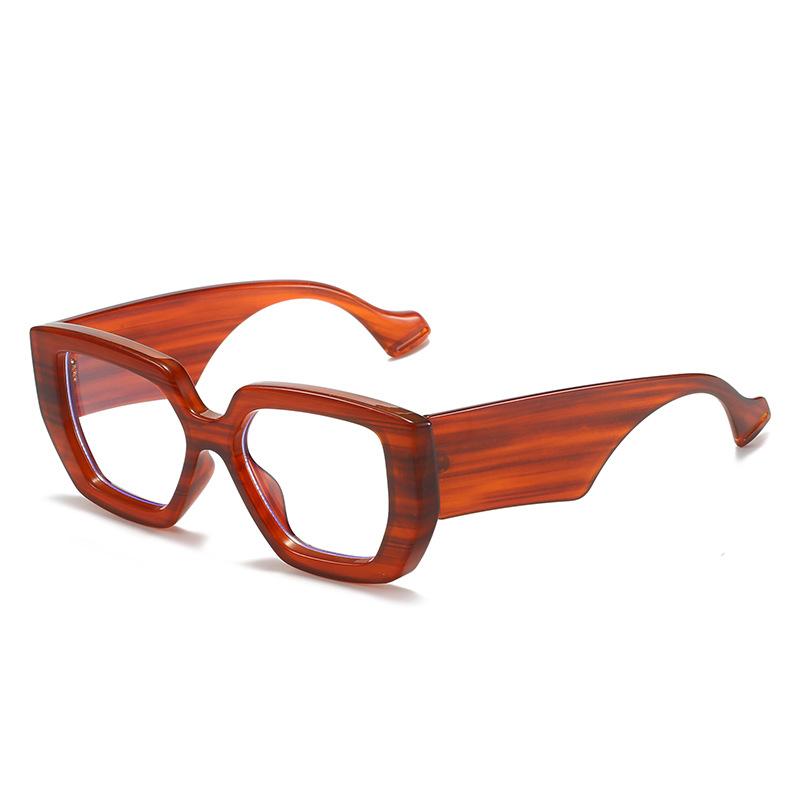 New European and American trend square frame wide temple fashion retro modern street shot women's sunglasses ins large frame mirror