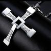 Fast and Furious Korshalsband Dominic Toretto Kors Strasshänge Halsband Titan Rostfritt Stål Halsband för Män