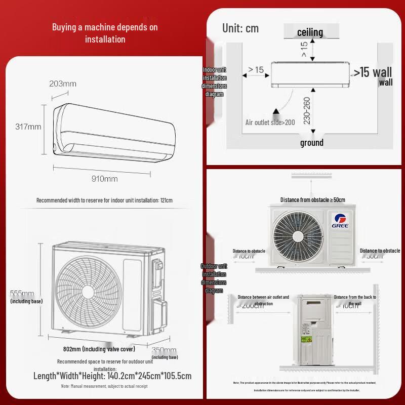 Gree All-Powerful King Inverter Wall-Mounted Air Conditioner CN plug (adapter included)