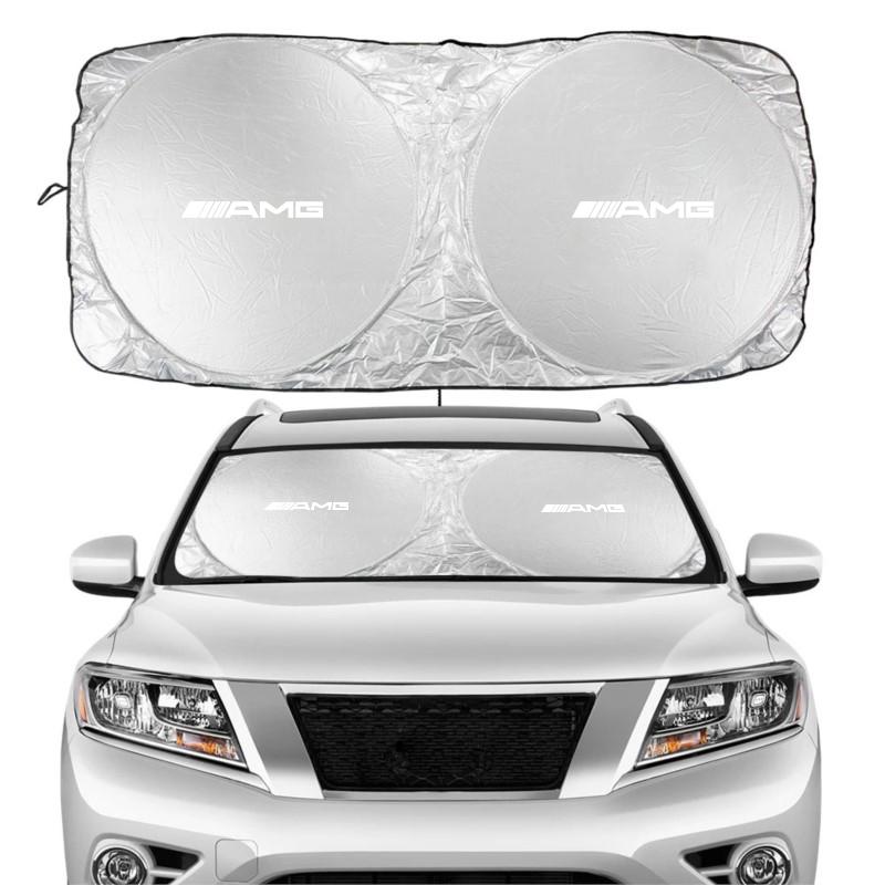 Car Windshield Sunshade Sun Protector Cover Keychain For Mercedes Benz AMG Smart Fortwo 451 450 453 EQ Forfour Coupe Cabrio 451