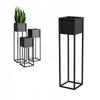 FLOWERPOT Metal Flowerpot Cover Black Loft Nantes 23x23x75