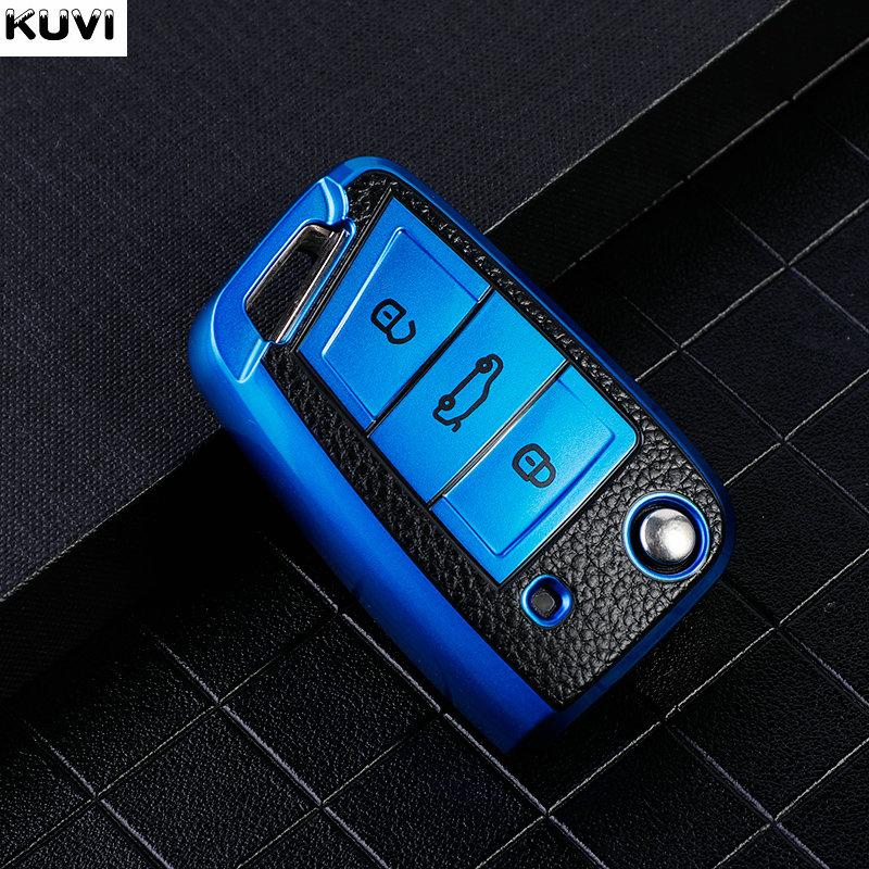 

Кожаный TPU Чехол-брелок для ключей автомобиля Для Vw Volkswagen Golf 7 Mk7 Tiguan Mk2 Для Seat Ateca Leon Fr 2 Ibiza Для Skoda Octavia