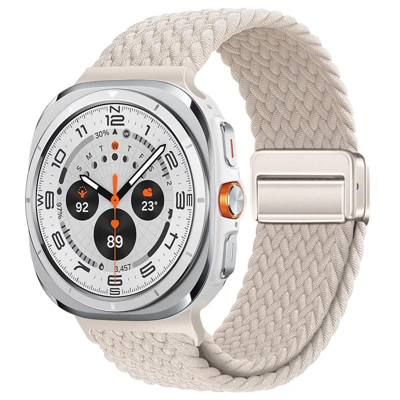 Magnetic Strap For Samsung Galaxy Watch Ultra 47mm Correa Nylon Loop Bracelet For Samsung Galaxy Watch Ultra Band Accessories