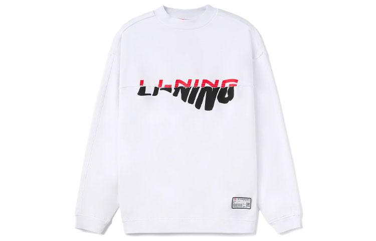 Li Ning Sweatshirts Men s White Crew Neck Moderate Regular AWDRA57-6 M