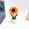Plush Twisted Rod Sunflower Potted Desktop And Office Decoration Ornament