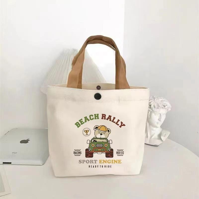 Canvas Lunch Bag for Women, Small Tote Bag, Lunch Box Bag, Reusable Lunch Bags for Work, Cute Lunch Bag