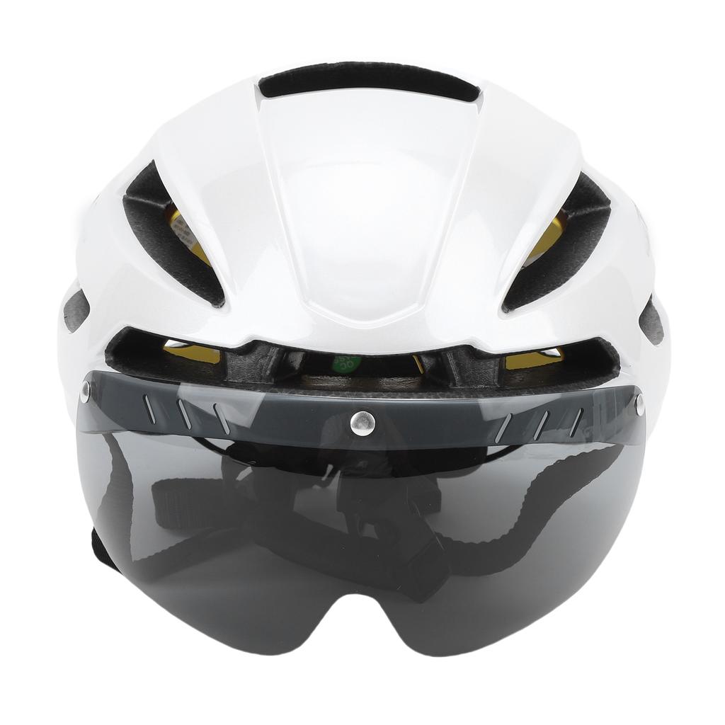 Cycling Helmet MIPS Technology Bike Helmet with LED Light Goggles for Mountain Road Bike Black