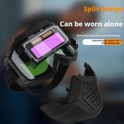 Detachable Welder Mask Auto Darkening Welding Glasses Band Work Mask Adjustable Breathable Equipment Type Split Protective D9Z0
