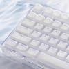 136 Key Crystal Transparent MDA Type Keycap Set PC+PBT White Pink Jelly Caps for MX Mechanical Keyboard