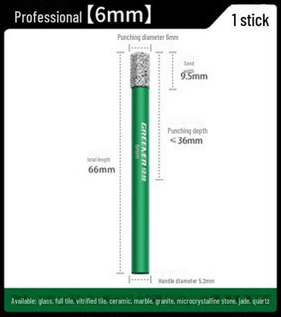 Green Forest Tile Drill Bit for Glass, Marble, and Ceramic