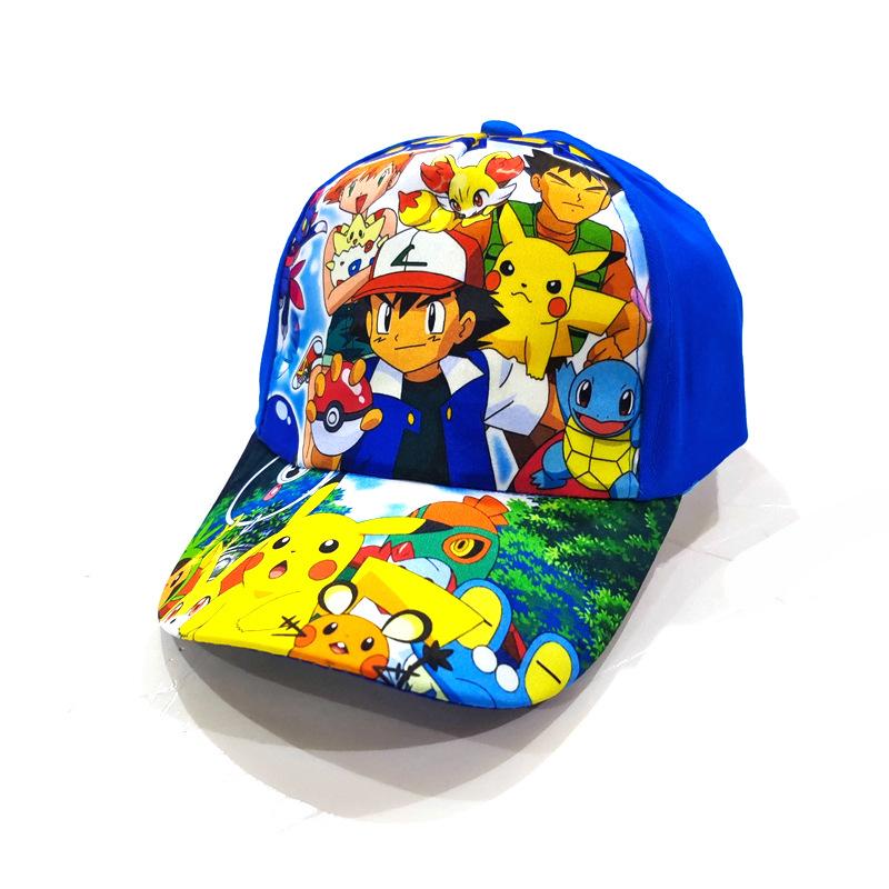 Cartoon  Baseball Cap Pikachu Hat Adjustable  Cosplay Hip Hop kids Girls Boys Anime Figure Toys children Gifts