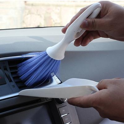 Car Vent Cleaning Brush with Dust Tray Soft Bristle Interior Detail Tool for Dashboard Air Conditioner Auto Detailing Brush