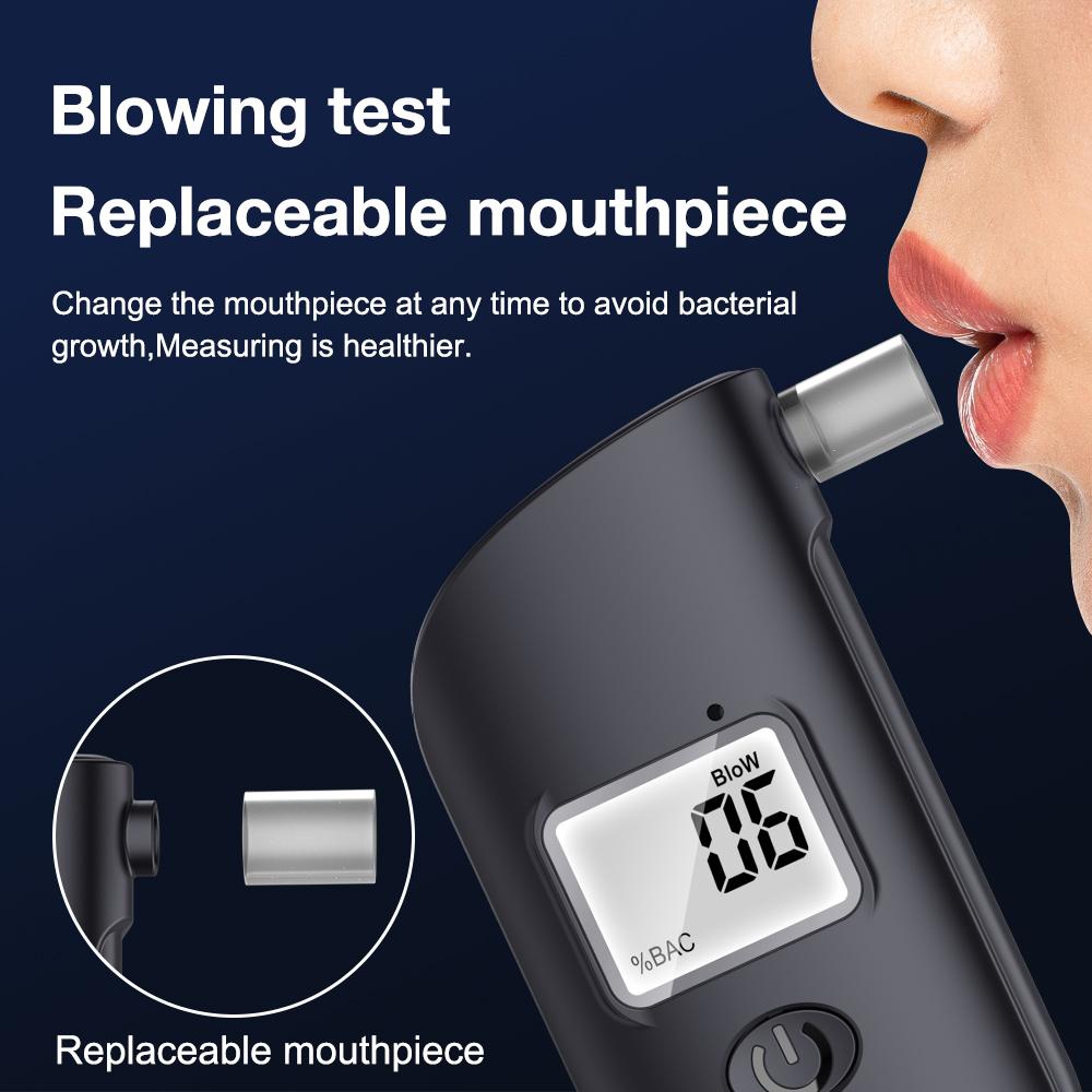 Portable Alcohol Detector LCD Screen Digital Breath Alcohol Tester Professional Drunk Driving Breath Analyzer Breathalyser