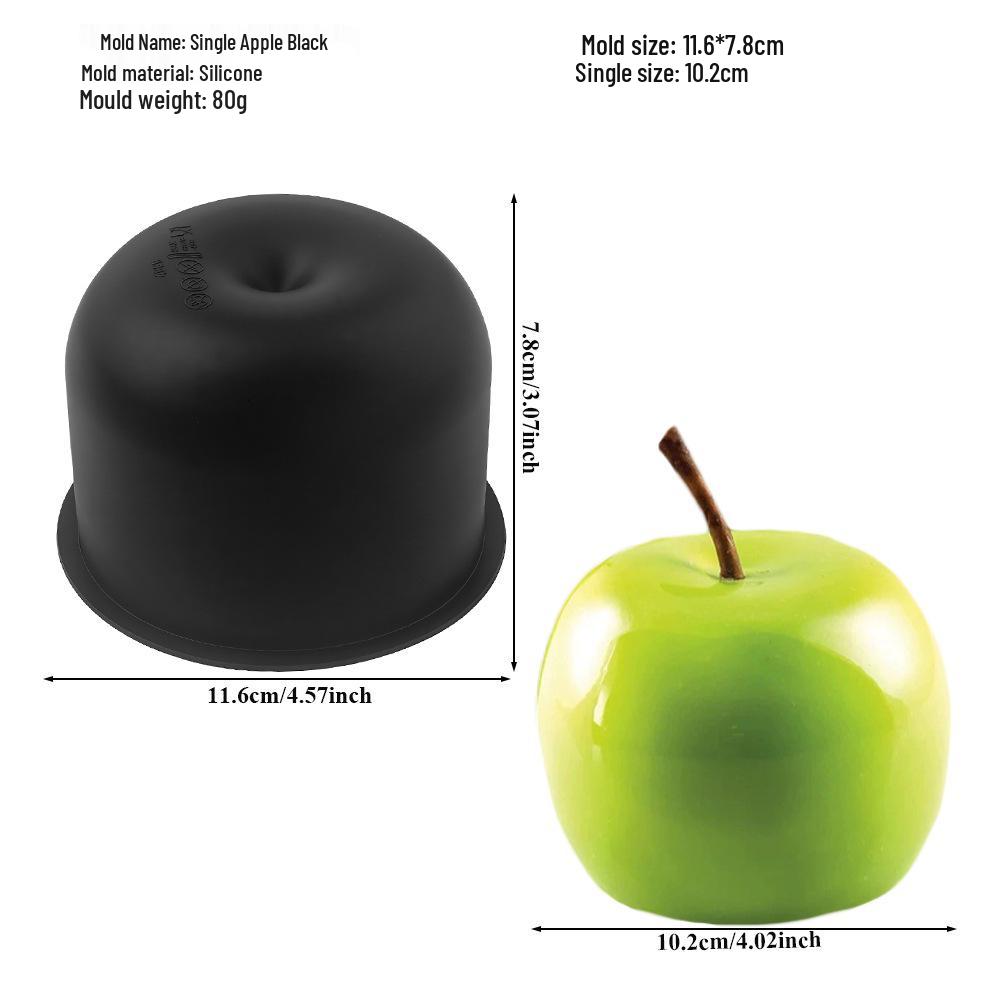 3D Fruchtmousse Silikon Kuchenformen: Birne, Apfel, Ananas, Pfirsich, Durian, Himbeere.