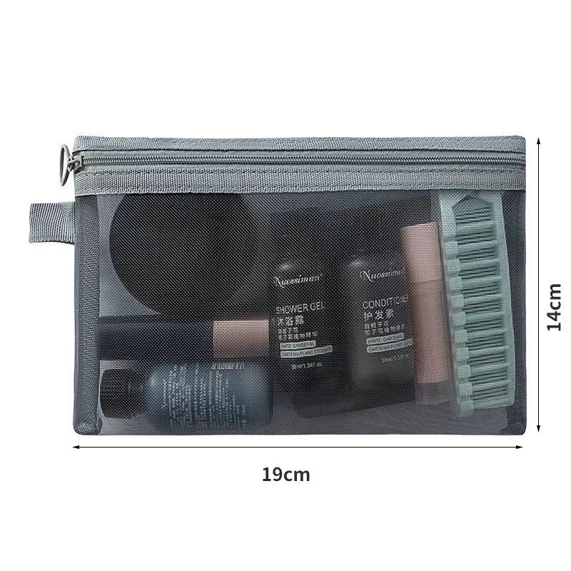 1/3 stücke Mesh Klar Kosmetik Taschen Kleine Große Schwarze Make-Up Tasche Tragbare Reise Kulturbeutel Organizer Fall Lippenstift Lagerung Tasche