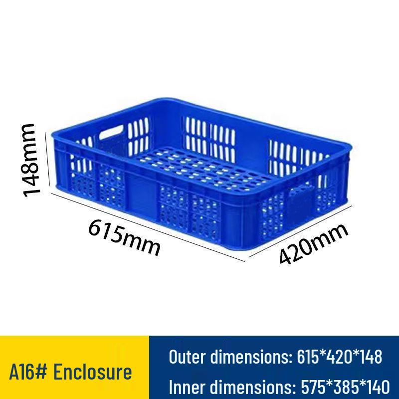 Extra Large Rectangular Plastic Storage Crate for Fruits, Vegetables, Bean Sprouts, and Eggs