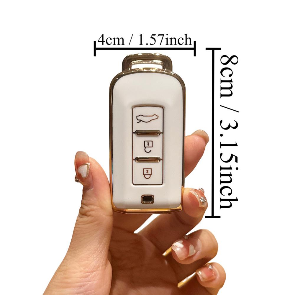 Carcasa TPU pentru cheia de la distanță pentru Mitsubishi Outlander ASX Pajero LANCER Sport Eclipse 3 butoane Smart Keyless Fob