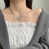 Korean Style Retro Pearl Necklace: Women's Multi-Layer Asymmetrical Clavicle Chain with OT Buckle