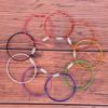 Stainless Steel Wire Keychain Keyring Circle Rope Cable Loop Screw Lock Gadget