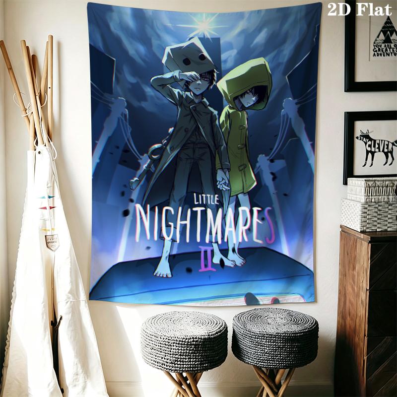 Little Nightmares Wall Tapestry Aesthetic Wall Hanging Printed Fabric Blanket Decorative Tapestries for Bedroom Living Room Home Decor