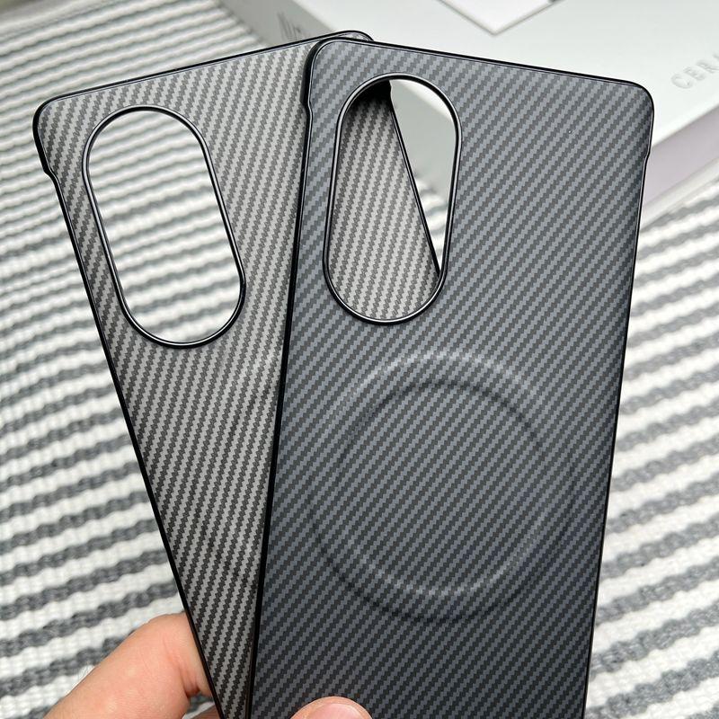 For Huawei Honor 200 Pro Case Hard Carbon Fiber Magnetic Wireless Charging Slim Protect Back Cover For Honor 200 100 90 70 50Pro