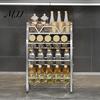 Stainless Steel Seasoning Rack Spice Rack, 2/3/4 Tier Condiment Organizer for Multi Layer Countertop, Multi-purpose Multi-Layer Bottle Holder Kitchen