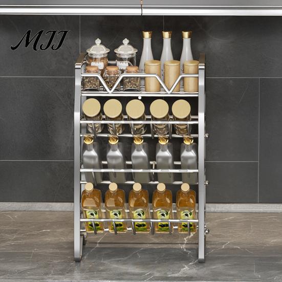 Stainless Steel Seasoning Rack Spice Rack, 2/3/4 Tier Condiment Organizer for Multi Layer Countertop, Multi-purpose Multi-Layer Bottle Holder Kitchen