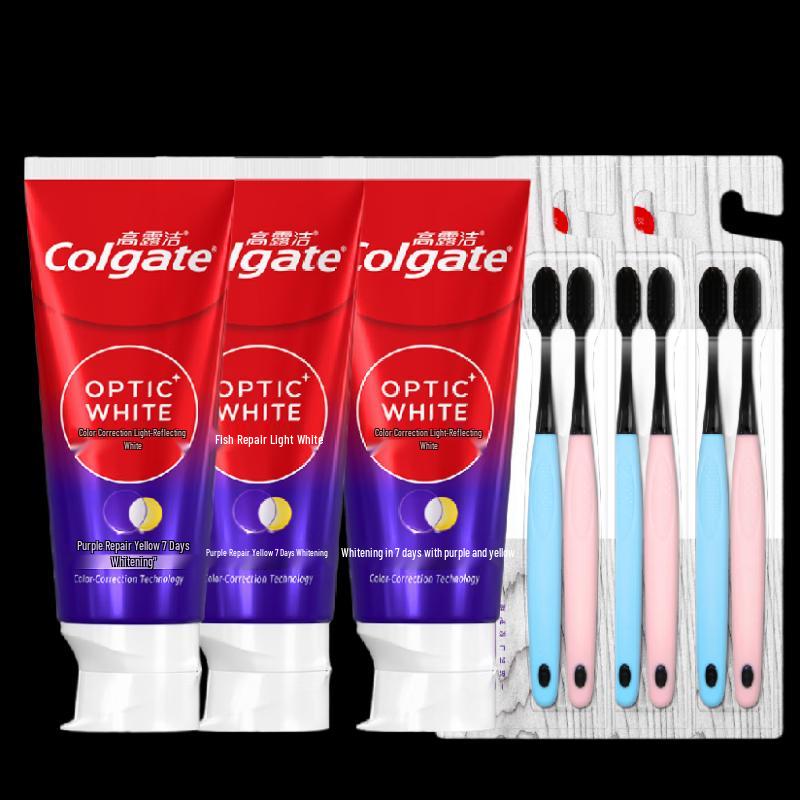 Colgate Optical Whitening Toothpaste & Saky Toothbrush Bundle