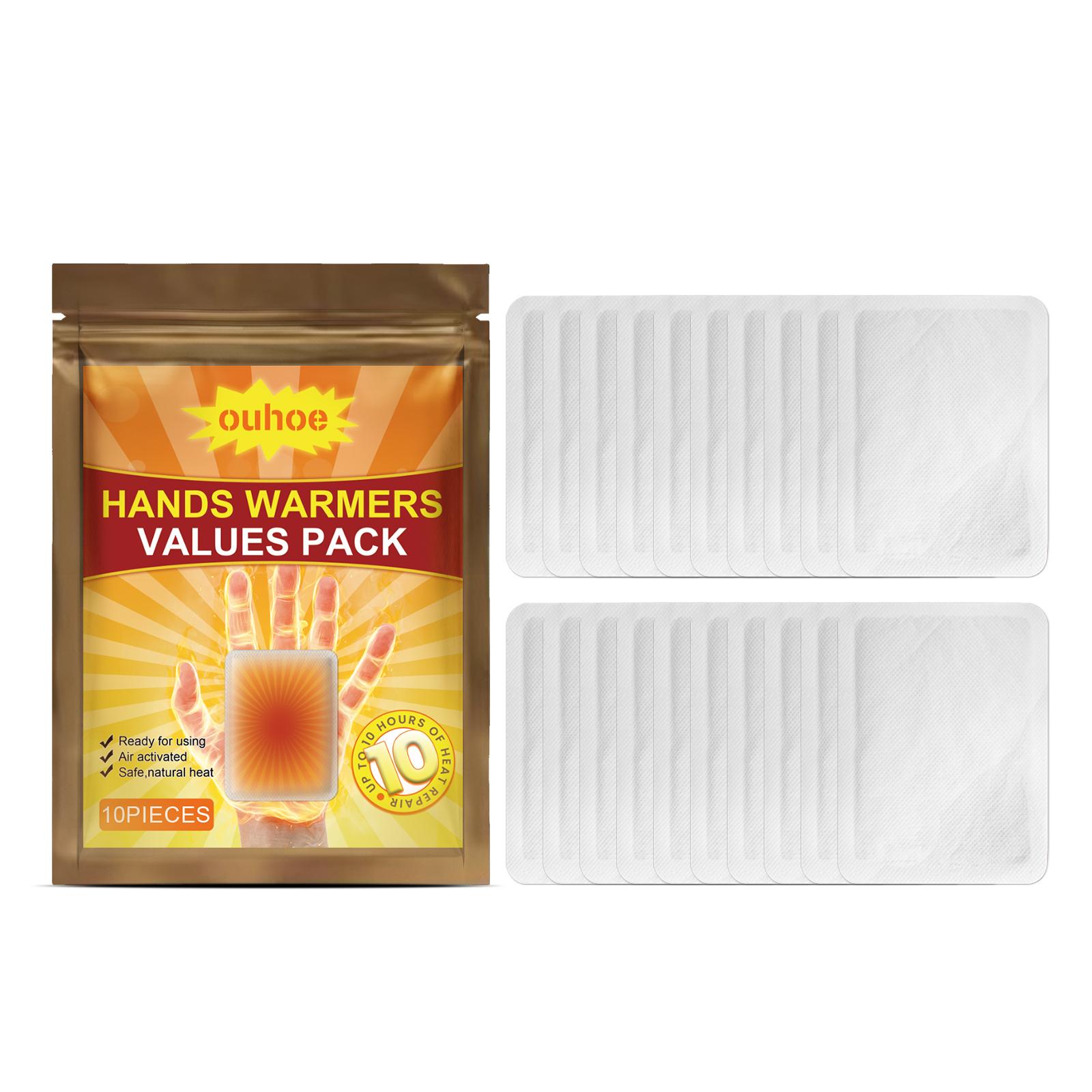 

OUHOE Hand Warmer Disposable Winter Cold Protection Self-Heating Warmth Portable Suitable for Whole Body 10 pieces