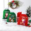 30x40cm Large Christmas Gift Bag Velvet Santa Claus Candy Bags Drawstring Pouch Christmas Eve Party Apple Bag Packaging Bag