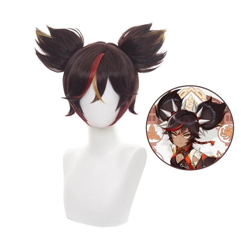  Cosplay XINYAN Cosplay Costume Costume XINYAN Sexy Outfits Brown Gradient Wigs Shoes For Women Halloween Suit