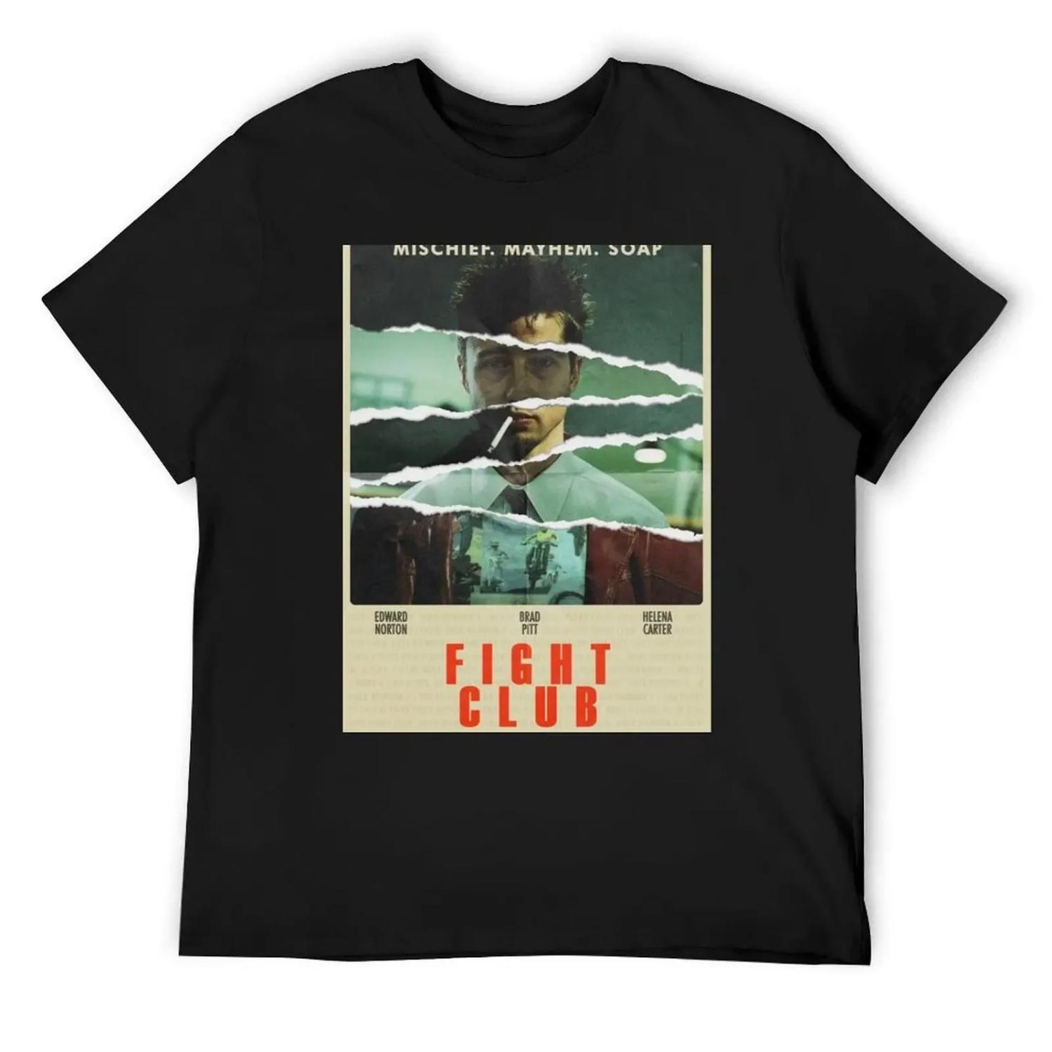 Fight Club Smoker T-Shirt cheap stuff valentines clothes plus size tops mens clothes S чёрный