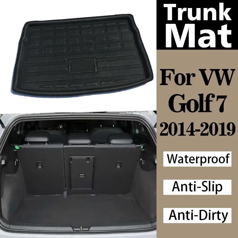 Car Trunk Mats For VW Volkswagen Golf 7 2014 2015 2016- Car Rear Trunk Mat Waterproof Boot Carpets Pad Anti-Slip dirt-proof
