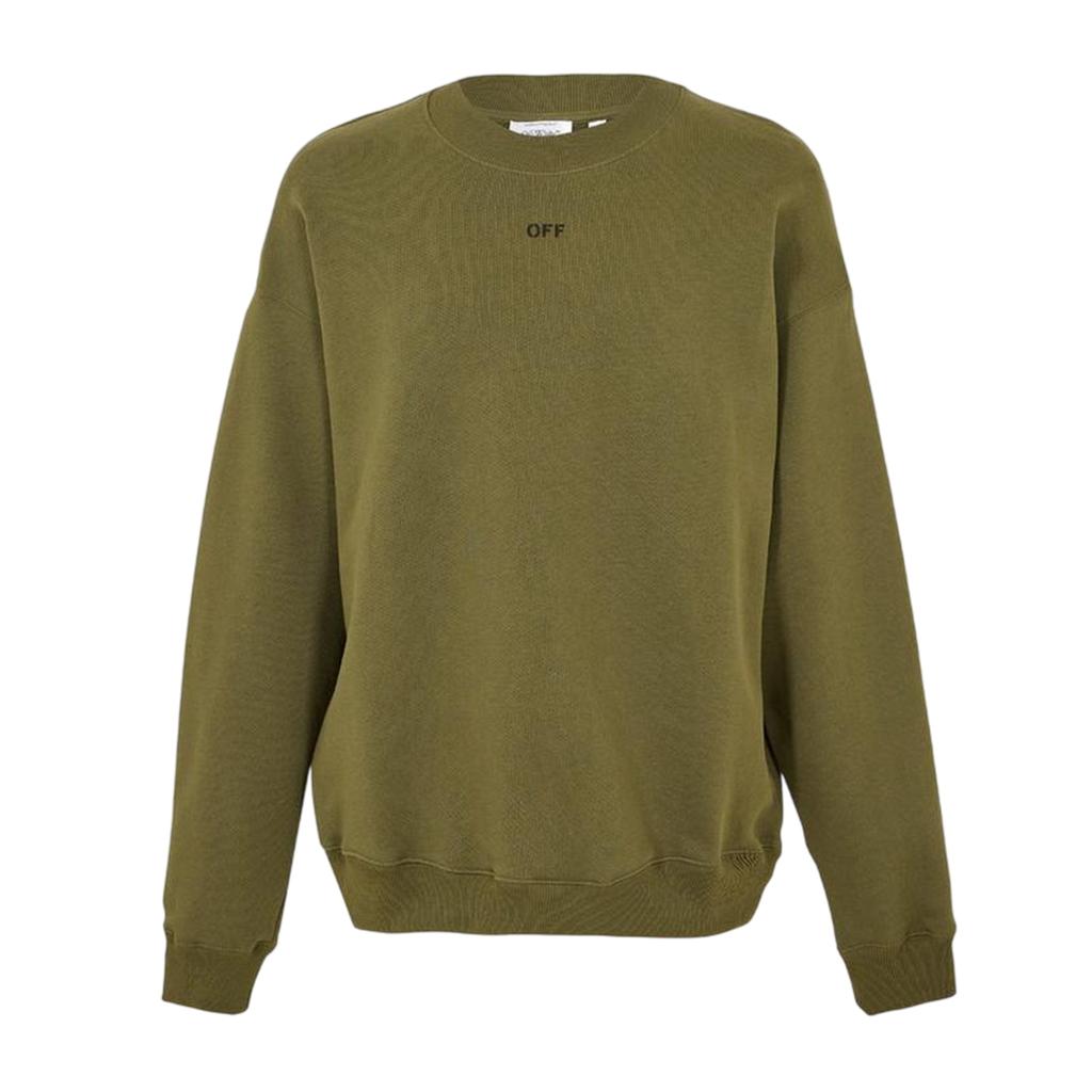 Off White Mens Crew Neck Long-Sleeved Sweatshirt