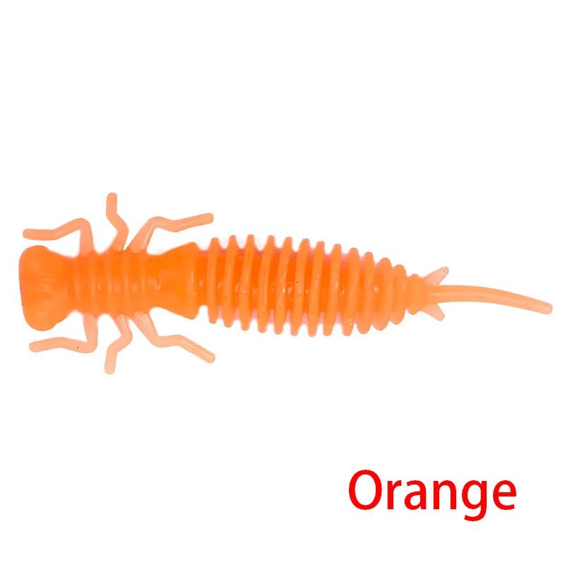 5pcs/lot Quality Larva Soft Lures 55mm 75mm 100mm Artificial Silicone Soft Bait Worm Fishing Wobblers Bass Carp Swimbaits