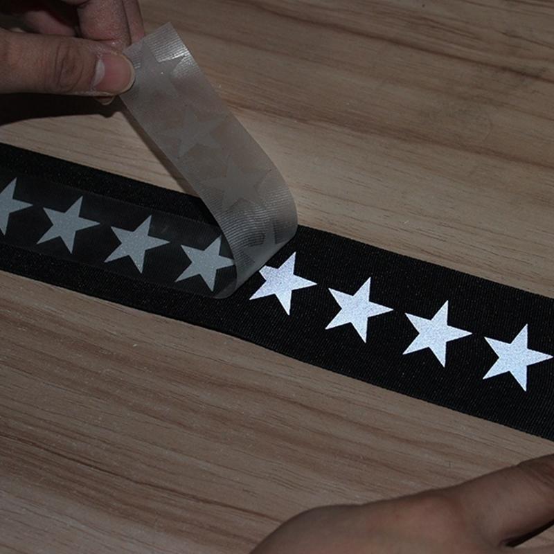 1M Sicher Silber Reflektierendes Vinyl HTV Wärmeübertragungs-Vinylfolie DIY Klebeband Aufbügeln auf Stoff Kleidung Stern