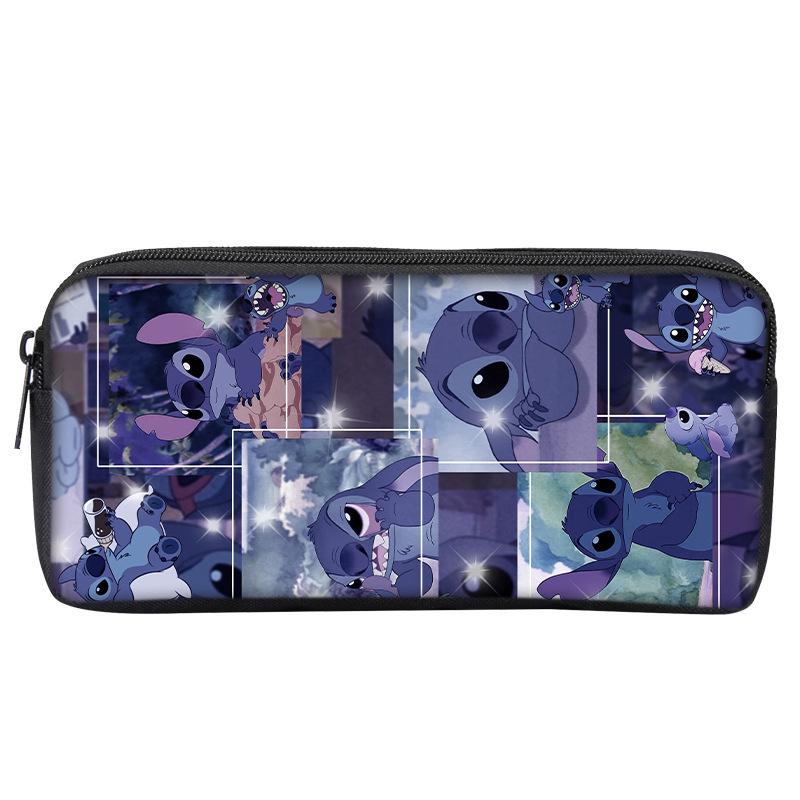Anime Peripheral Stitch Stitch Pencil Bag Single Layer Pencil Bag Student Children'S Stationery Bag Cartoon Printing Pencil Bag