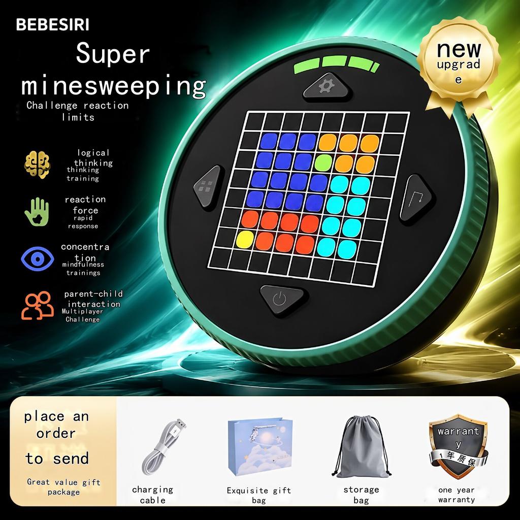 3-in-1 Electronic Sudoku Handheld Game with 2048 & Minesweeper