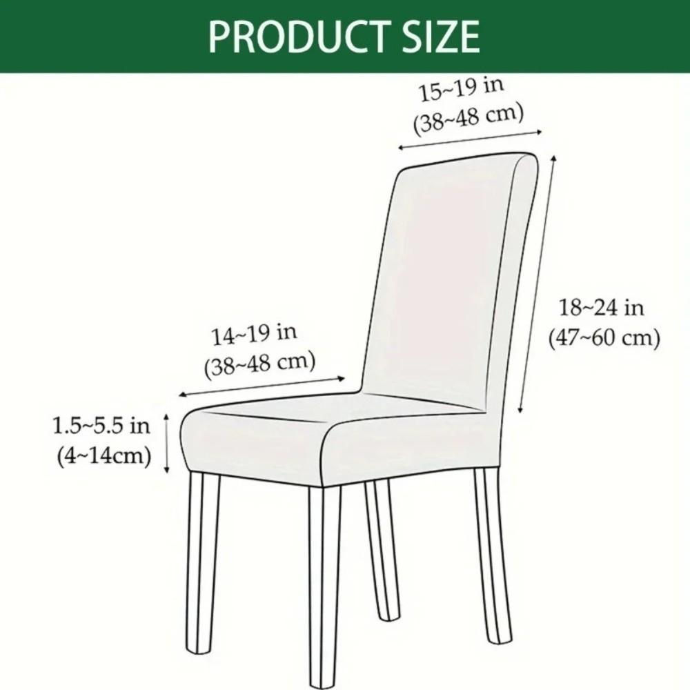 Elastic Spandex Dining Chair Cover Stretch Jacquard Stretch Chair Cover  Dining Room